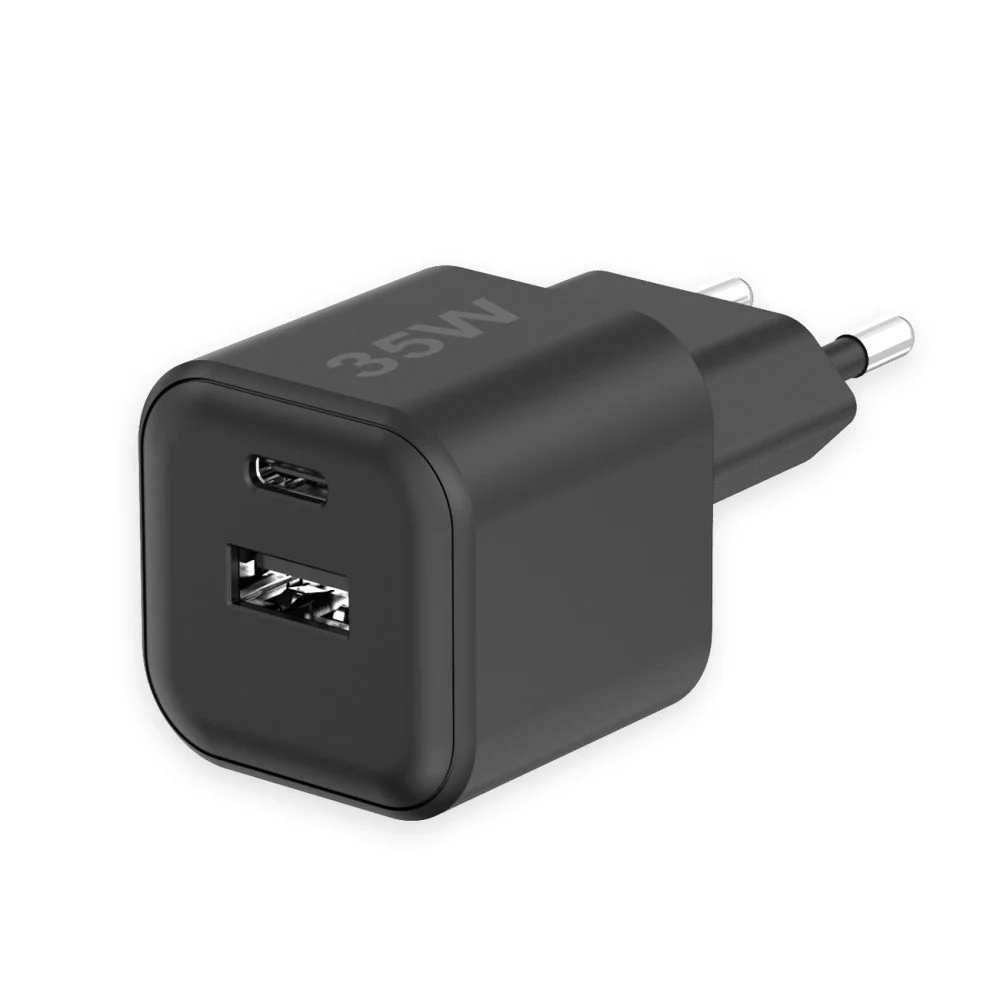 Netzteil MINI GaNto 35W Type-C PD + USB-A FC schwarz