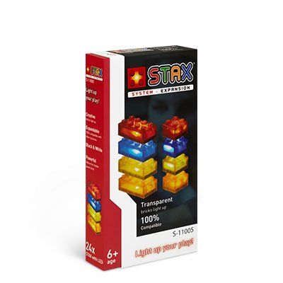 STAX® Erweiterungs Pack - rot, blau, gelb, orange - LEGO®-kompatibel