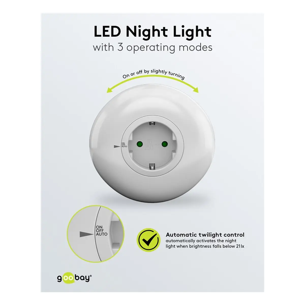 Goobay LED-Nachtlicht für die Steckdose