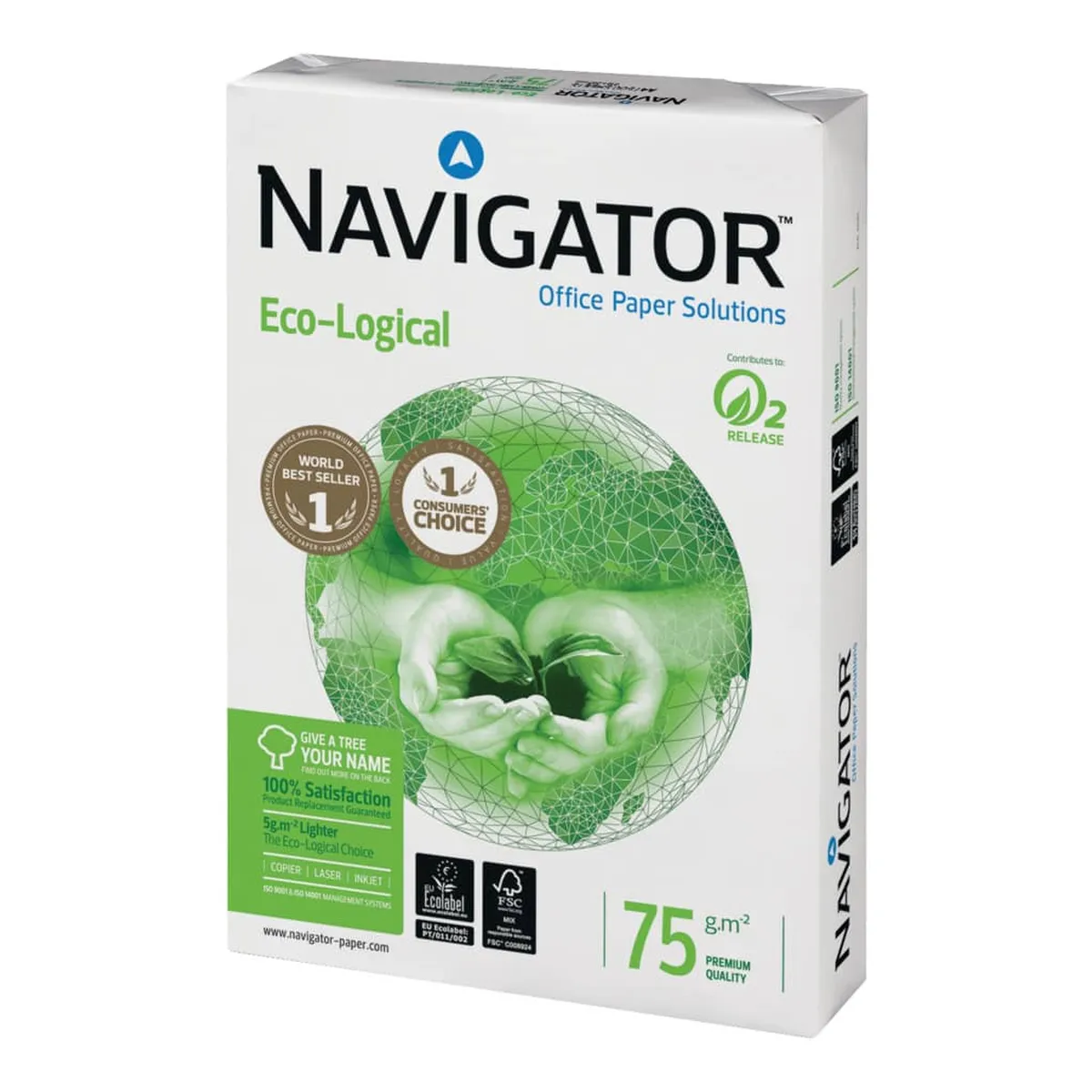 Navigator Eco-Logical - A4, 75 g/qm, weiß, 500 Blatt
