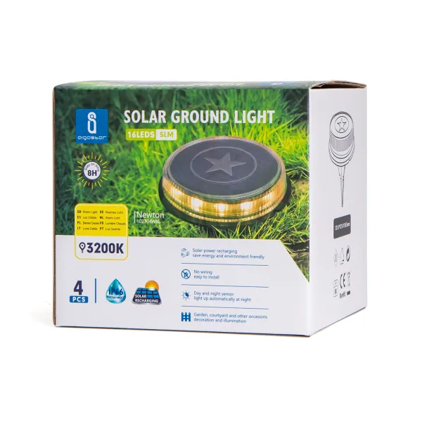 Aigostar LED Solar Bodenstrahler, 4er Set