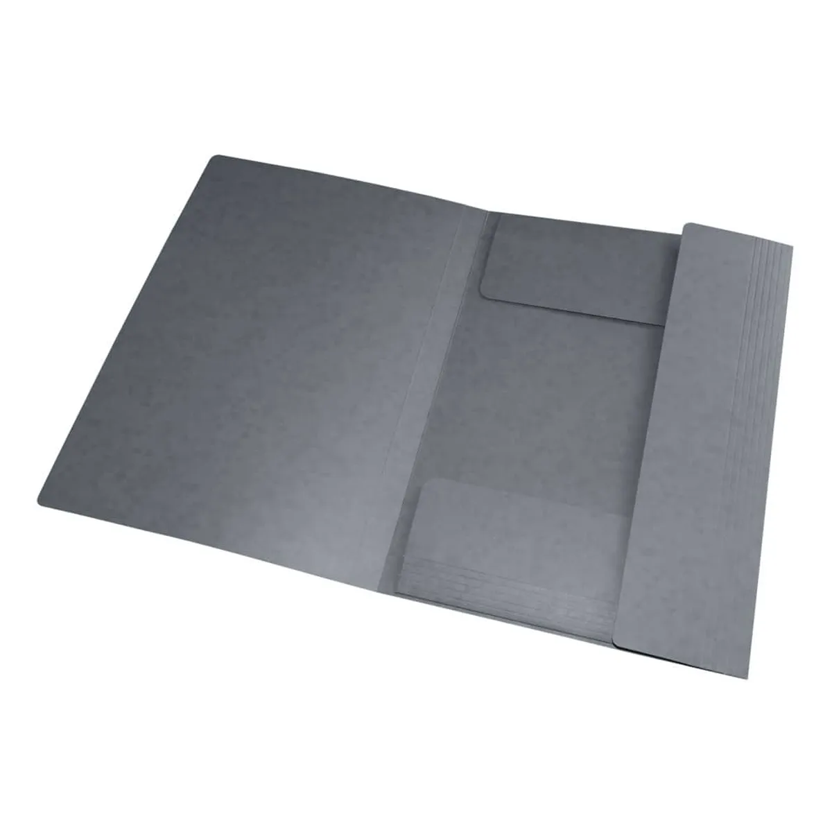 OXFORD Eckspannmappe TOP FILE+ - A4, 390 g/qm, Karton, Gummizug, grau