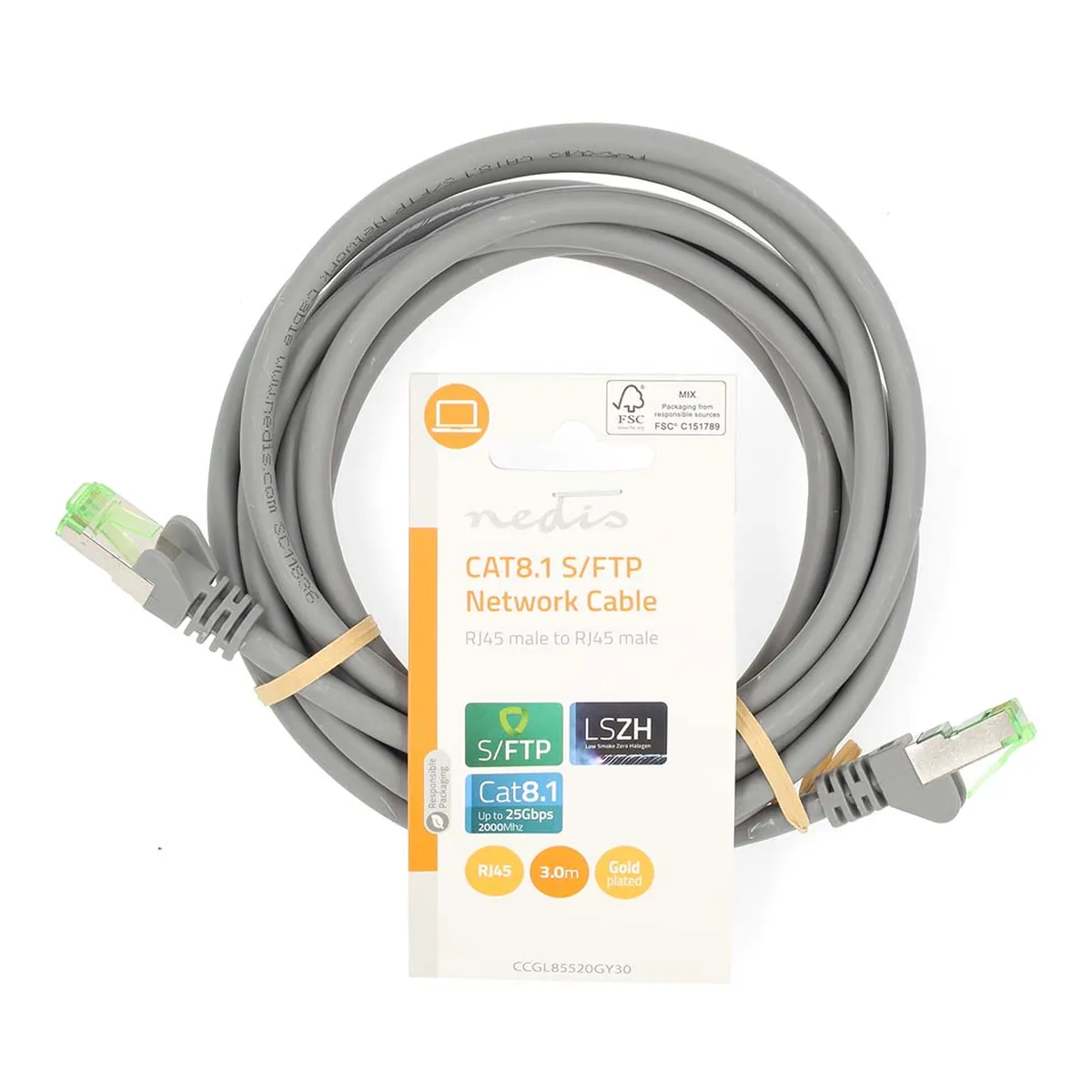 Nedis Cat 8.1 Netzwerkkabel grau 3m