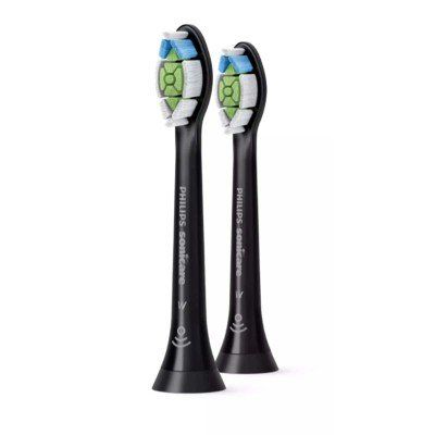 HX6062/13 Sonicare W2 Optimal White Standard-Bürstenköpfe für Schallzahnbürste Doppelpack Schwarz