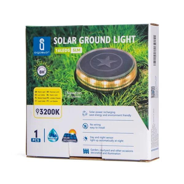 Aigostar LED Solar Bodenstrahler, schwarz