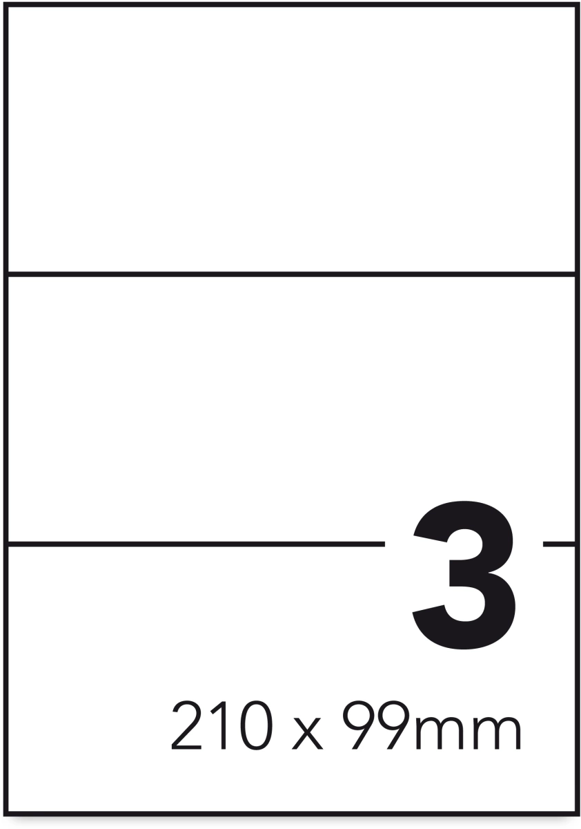 MediaRange Universal-Etiketten, 210x99 mm, 150 Stück