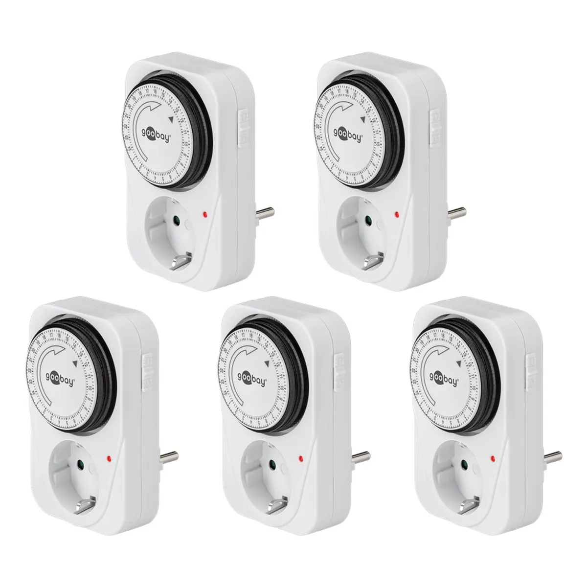 Goobay 5er-Set: Analoge Zeitschaltuhr