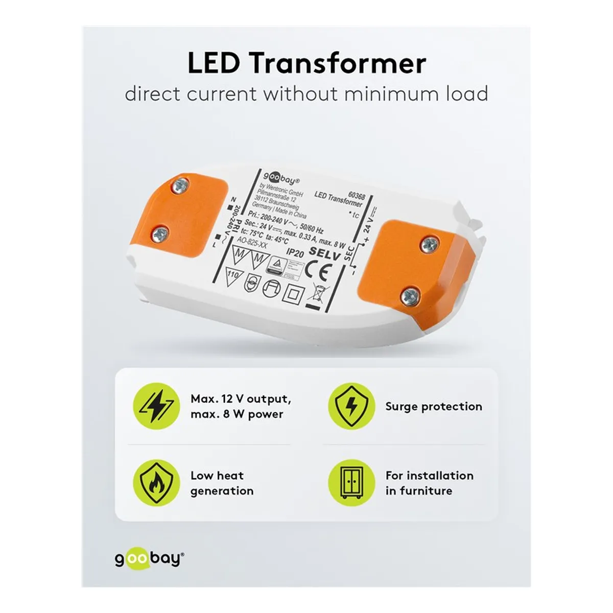 Goobay LED-Trafo 12 V/8 W