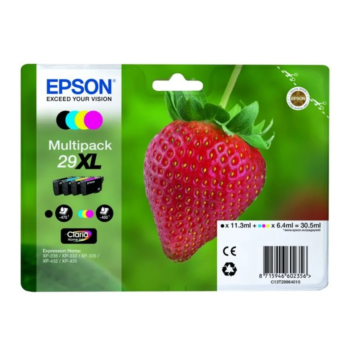Druckerpatronen MultiPack Epson 29XL schwarz cyan magenta gelb (C13T29964020)