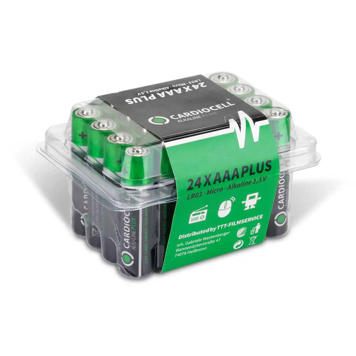 CardioCell Plus Batterien 'Micro AAA', 1,5V, 24 Stück
