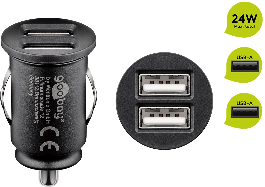Goobay Dual USB-Autoladegerät 4,8 A