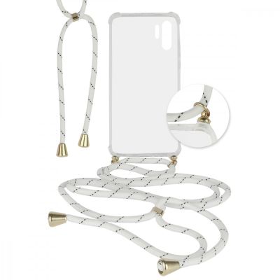Hybridcover Thea transparent mit Kordel weiß / sw