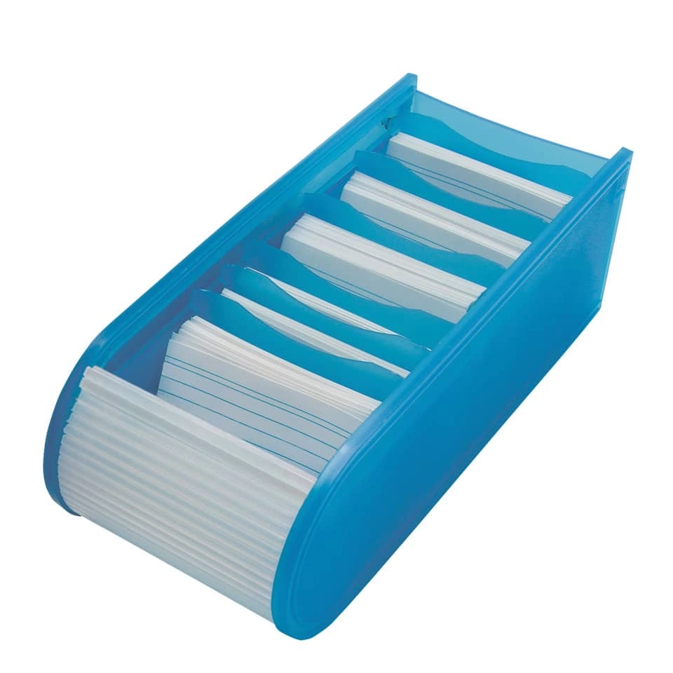 WEDO Lernkartei A8 für 500 Karten, inkl. 100 Karten, blau