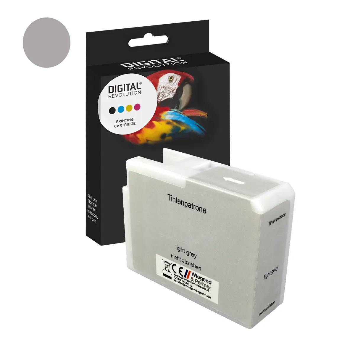 Epson T47A9 - alternative Patrone 'hell grau' 50 ml | 573 Seiten - Digital Revolution