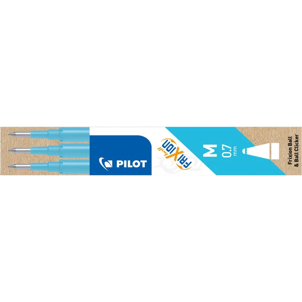 Tintenrollermine FriXion BLS-FR7 - 0,4 mm, hellblau, 3er Pack