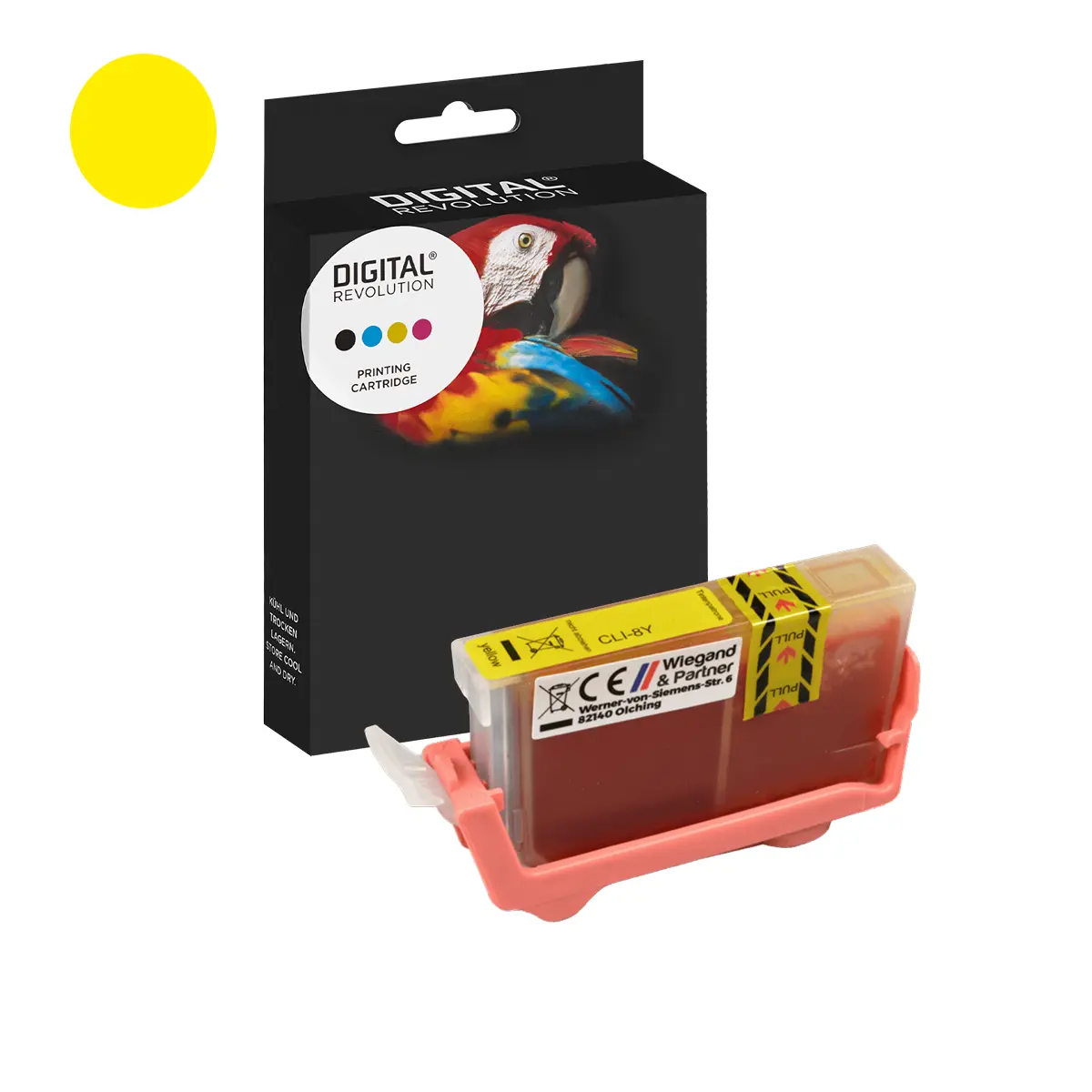 Canon CLI-8 Y - alternative Patrone 'gelb' 14 ml | 690 Seiten - Digital Revolution Canon CLI-8 Y - alternative Patrone 'gelb' 14 ml | 690 Seiten - Digital Revolution