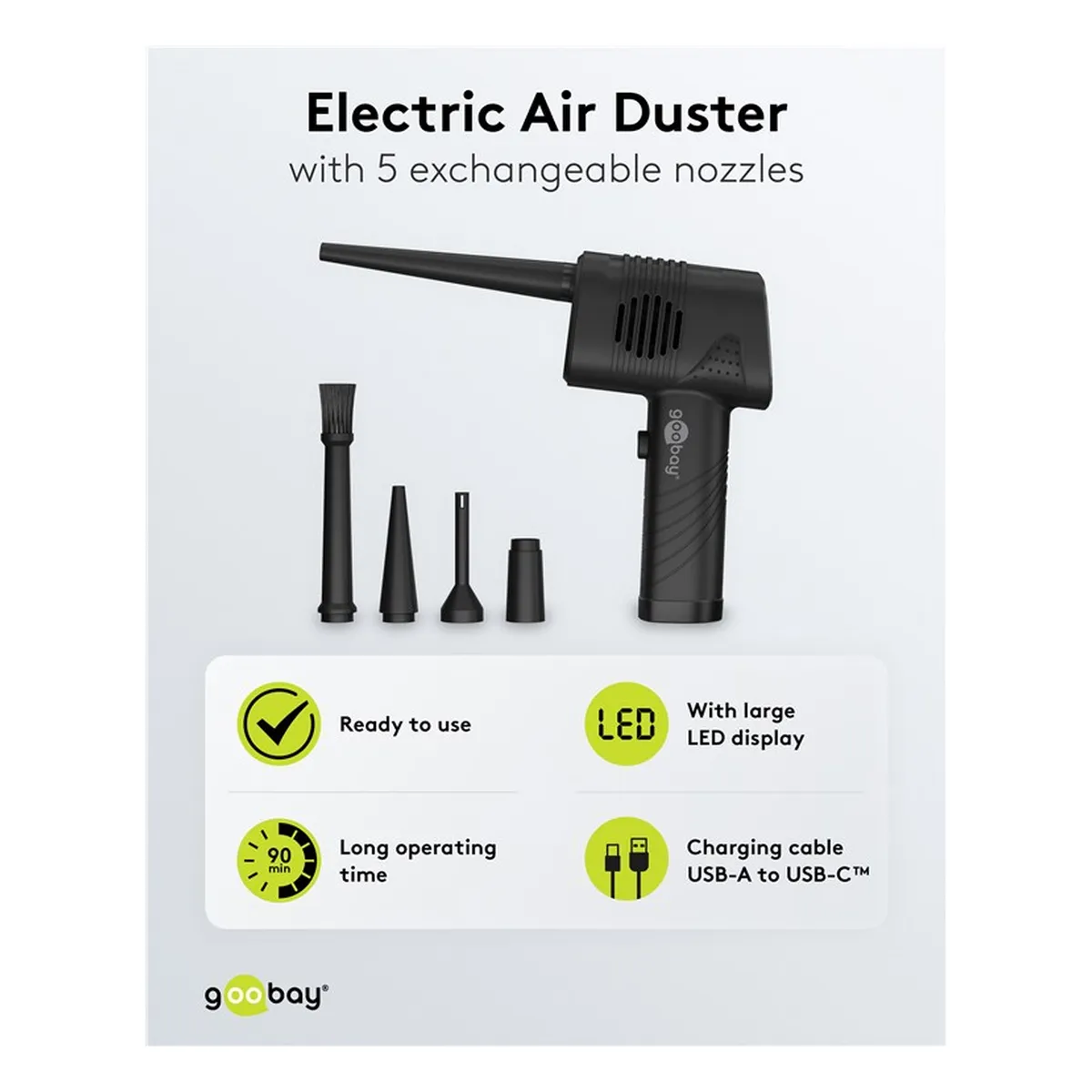 Goobay Elektrisches Staubgebläse
