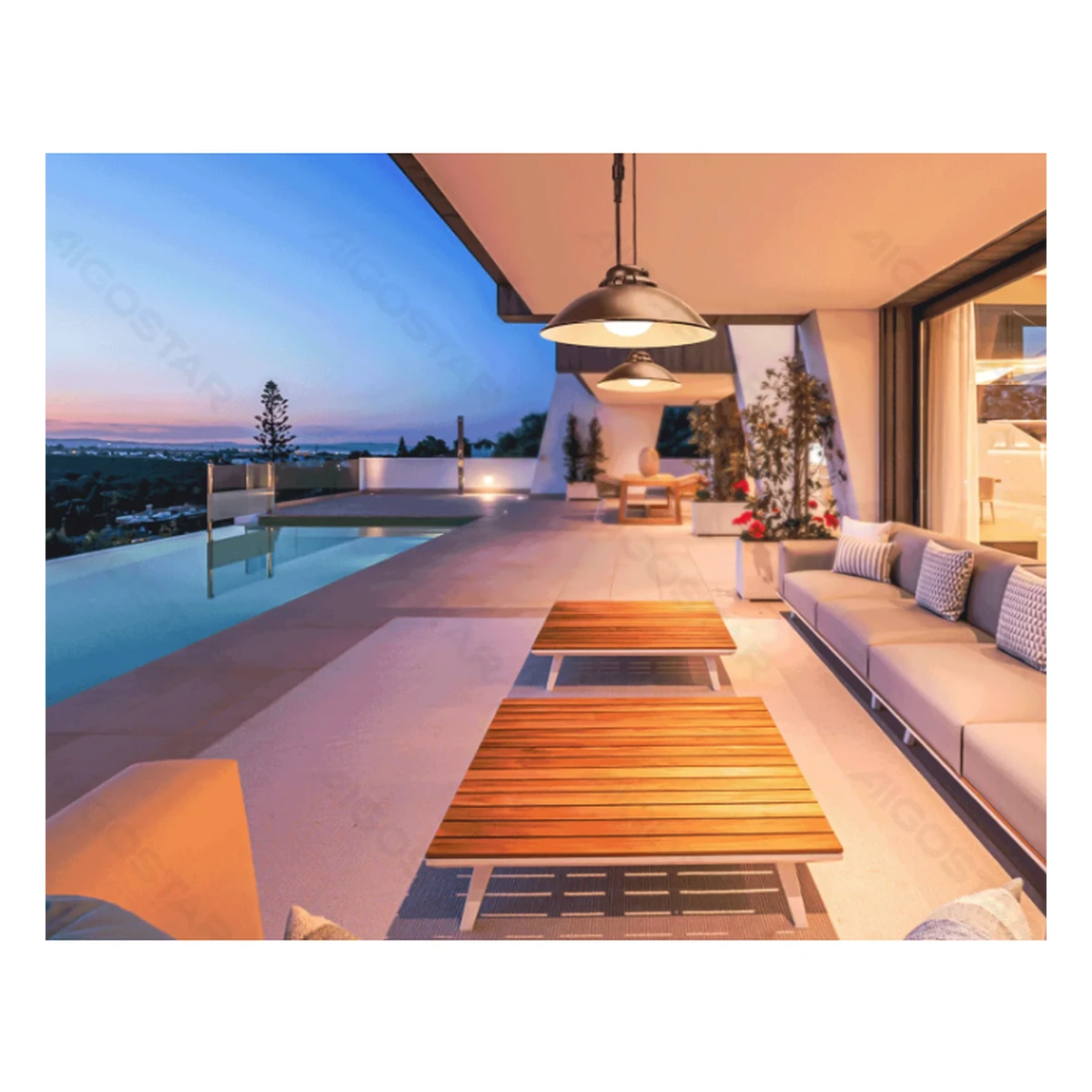 Aigostar LED Solar Hängeleuchte 50W