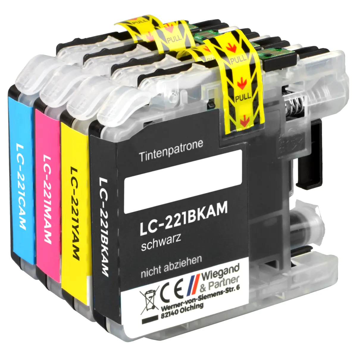 Brother LC-221 - alternatives Patronen MultiPack schwarz cyan magenta gelb 1x 300 Seiten (BK), 3x 260 Seiten (CMY) - Digital Revolution