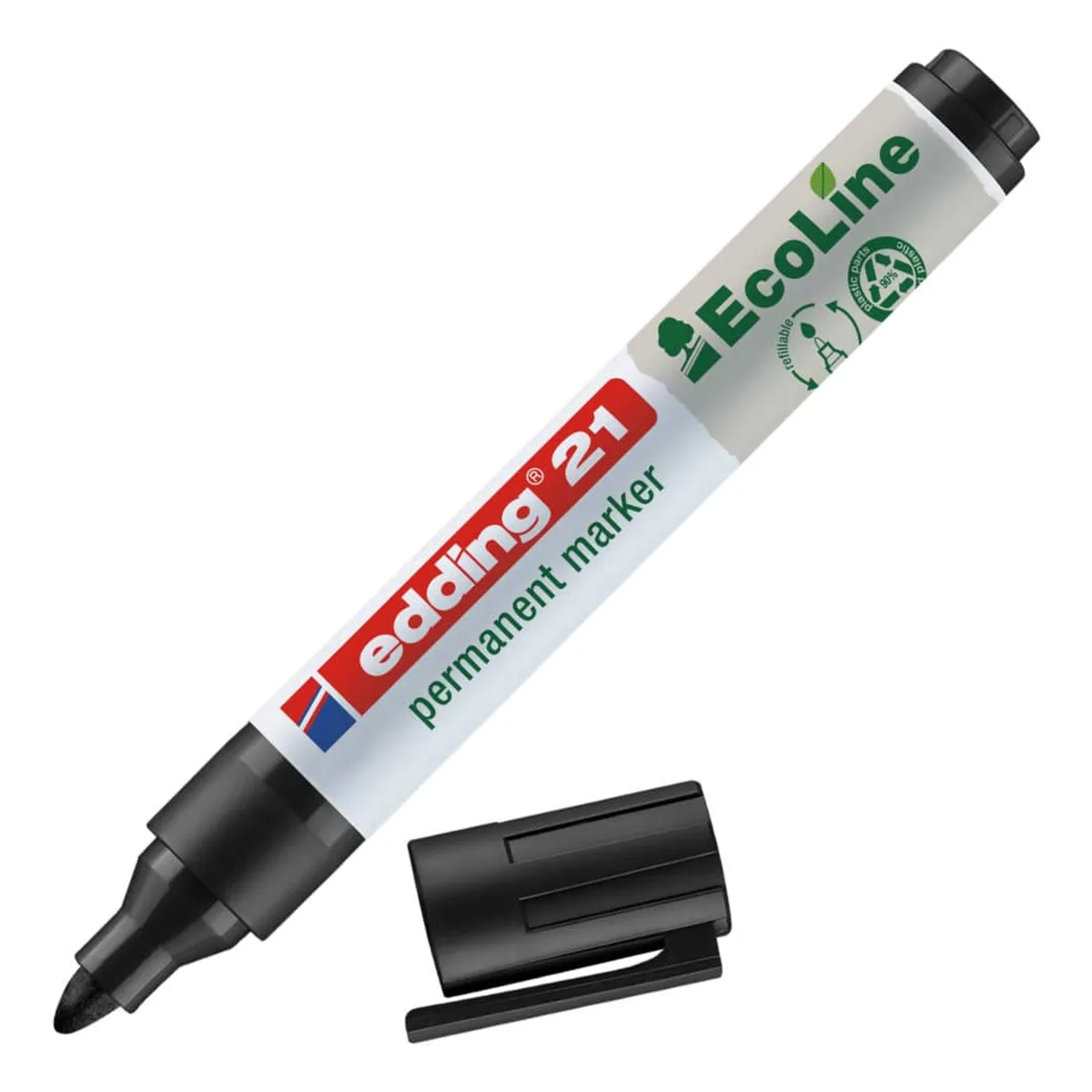 Edding Permanentmarker EcoLine - 1,5 - 3 mm, schwarz, nachfüllbar