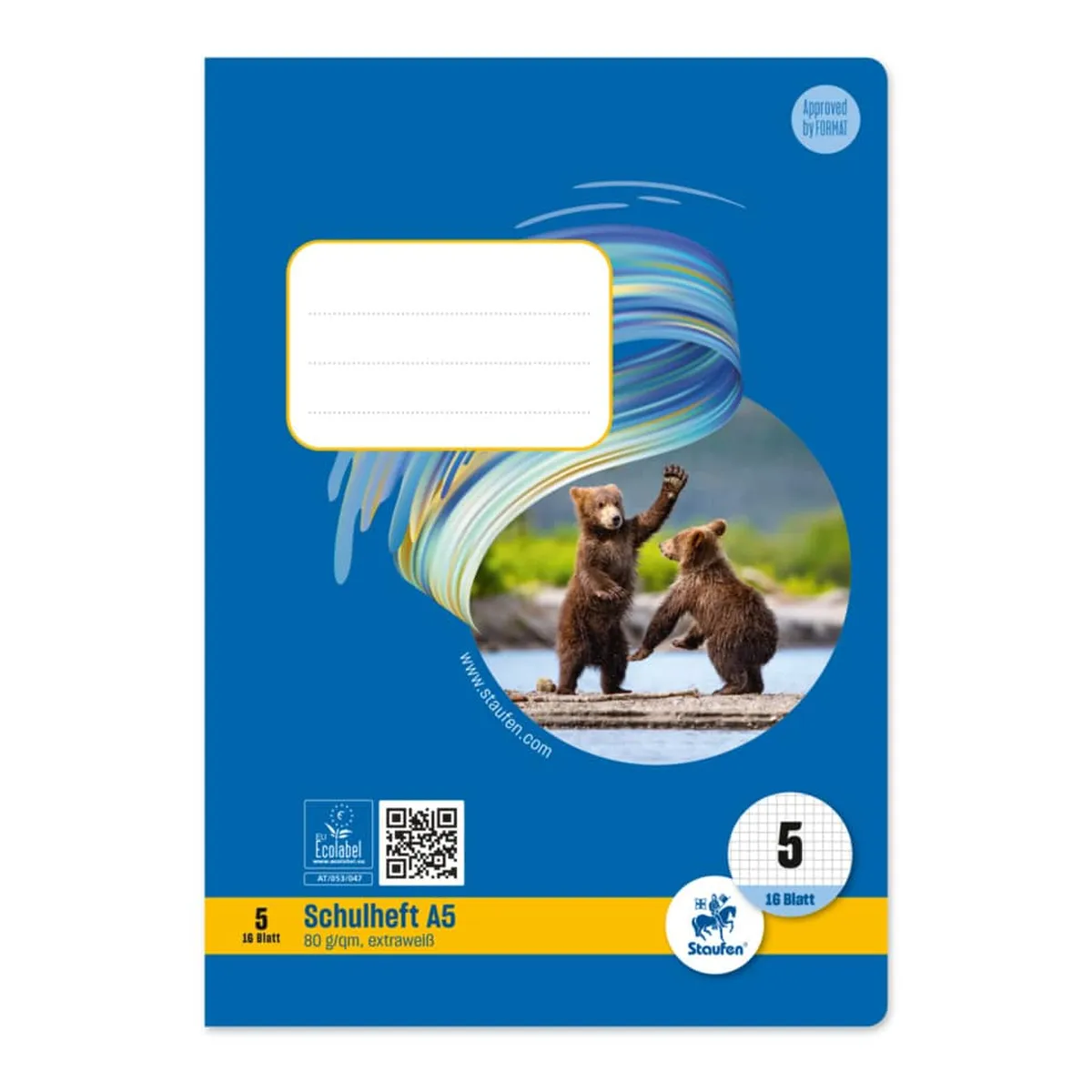 Ursus Basic Heft LIN5 - A5, 16 Blatt, 80 g/qm, kariert