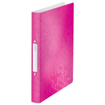 Ringbuch WOW, A4, PP, 2 Ringe, 25 mm, pink metallic