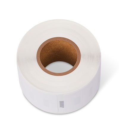 Ersatz-Etiketten S0722370 schwarz auf weiß 28x89 mm