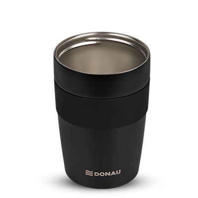 Thermobecher - 350 ml, Edelstahl, schwarz