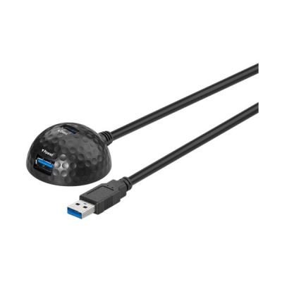 USB 3.0 Hi-Speed Verlängerungskabel mit Standfuss, Schwarz
