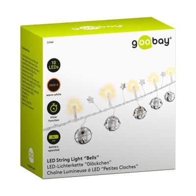 10er LED-Lichterkette 'Glöckchen'