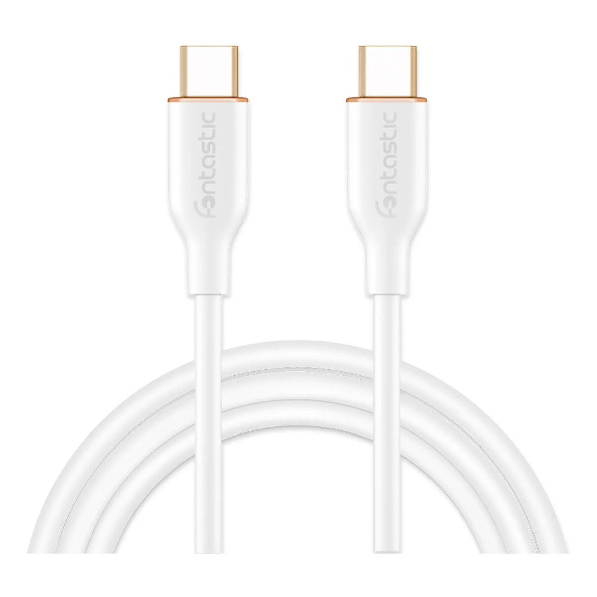 Fontastic Silikon Datenkabel USB Typ-C > Typ-C weiß