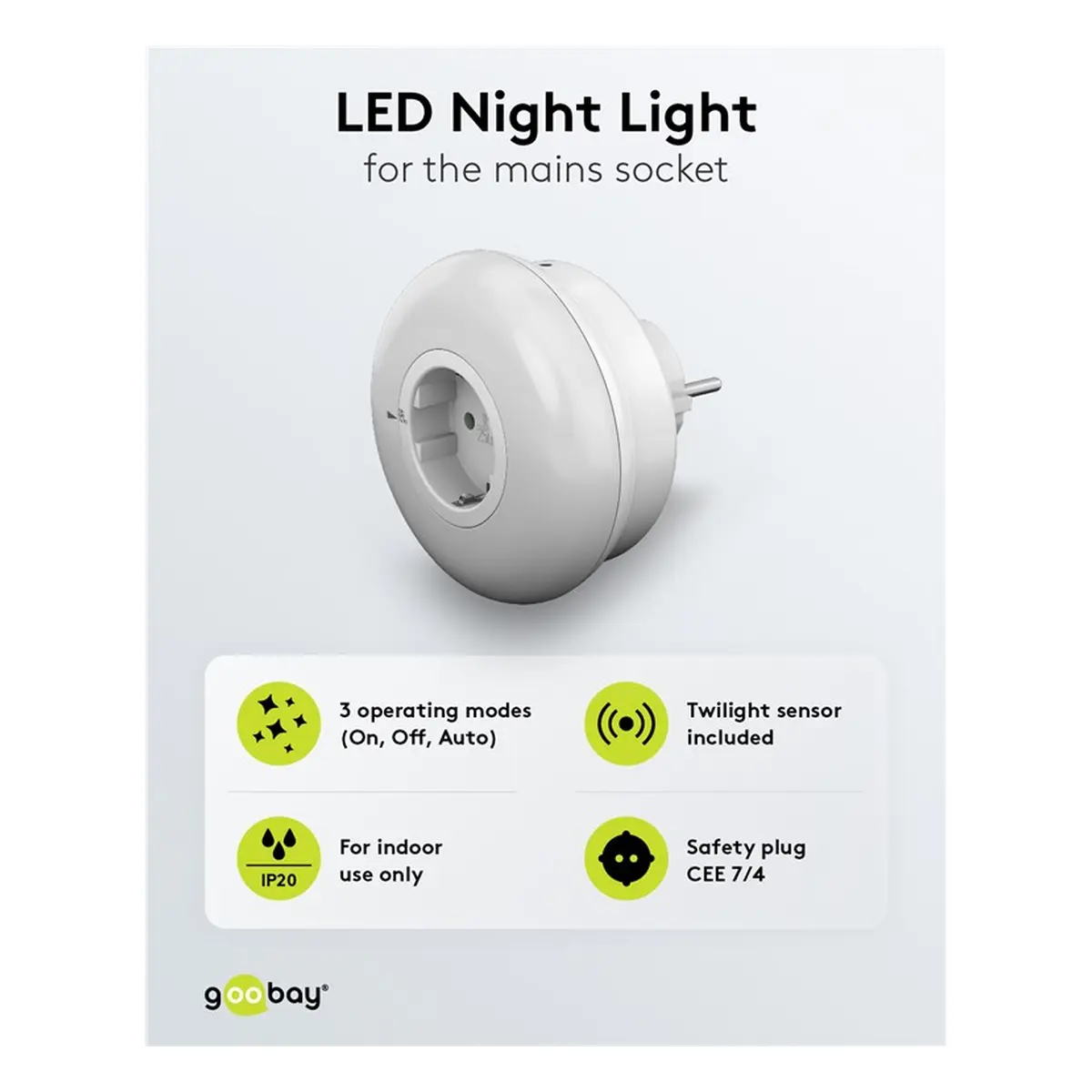 Goobay LED-Nachtlicht für die Steckdose