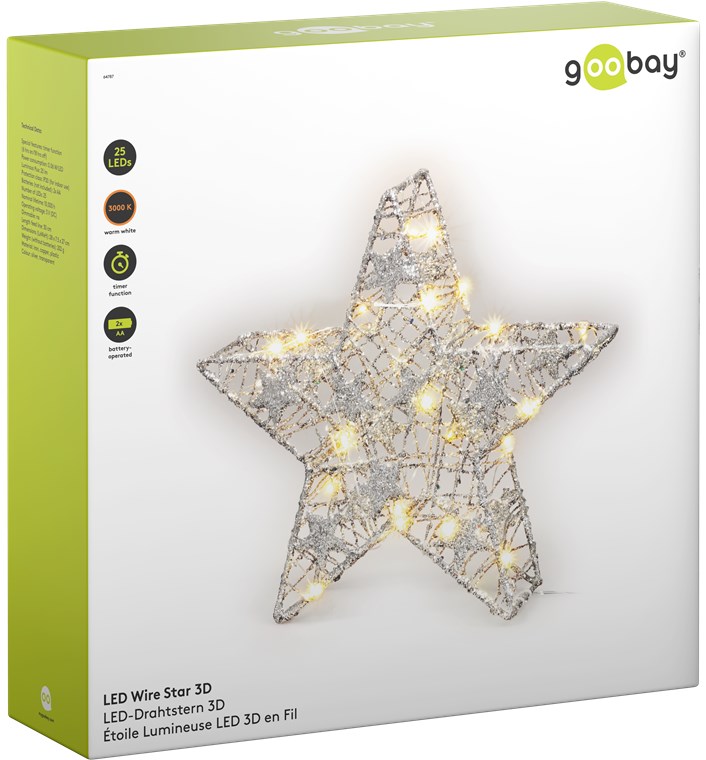 Goobay LED-Drahtstern 3D