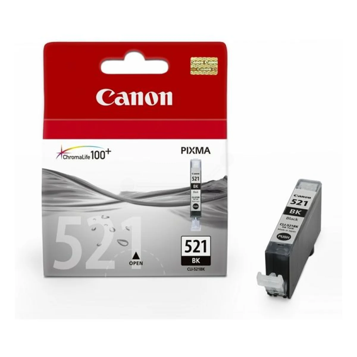 Druckerpatrone Canon CLI-521 BK schwarz 9 ml | 1.250 Seiten (2933B001)