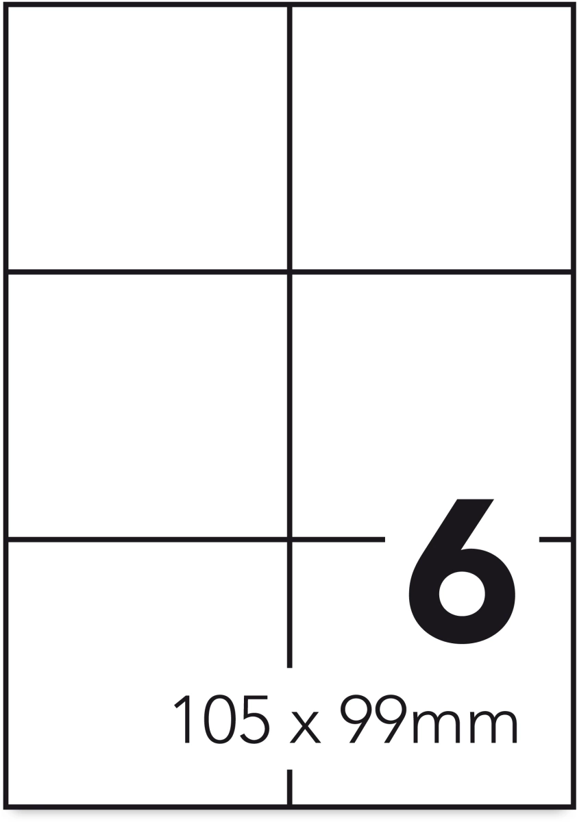 MediaRange Universal-Etiketten, 105x99 mm, 300 Stück