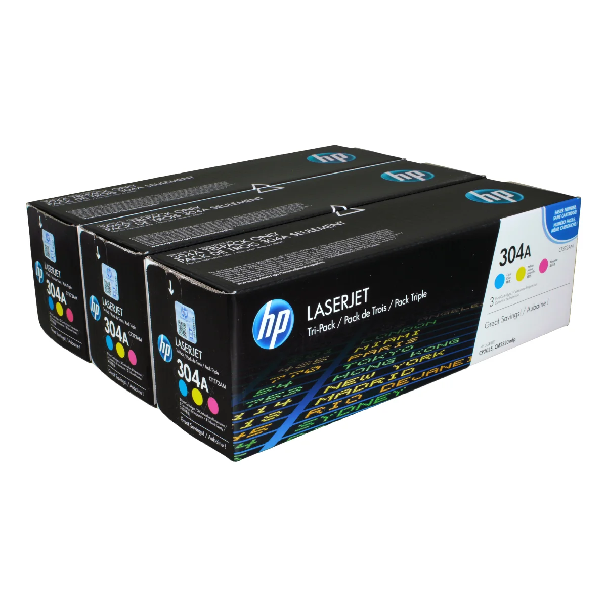 HP 304A Toner MultiPack cyan magenta gelb 2.800 Seiten (CF372AM)