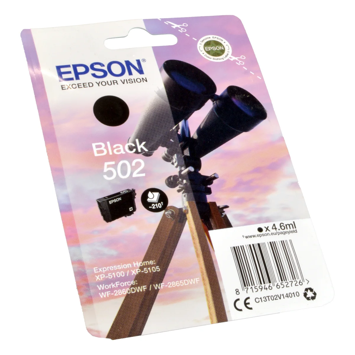Epson Tinte C13T02V140 502 schwarz