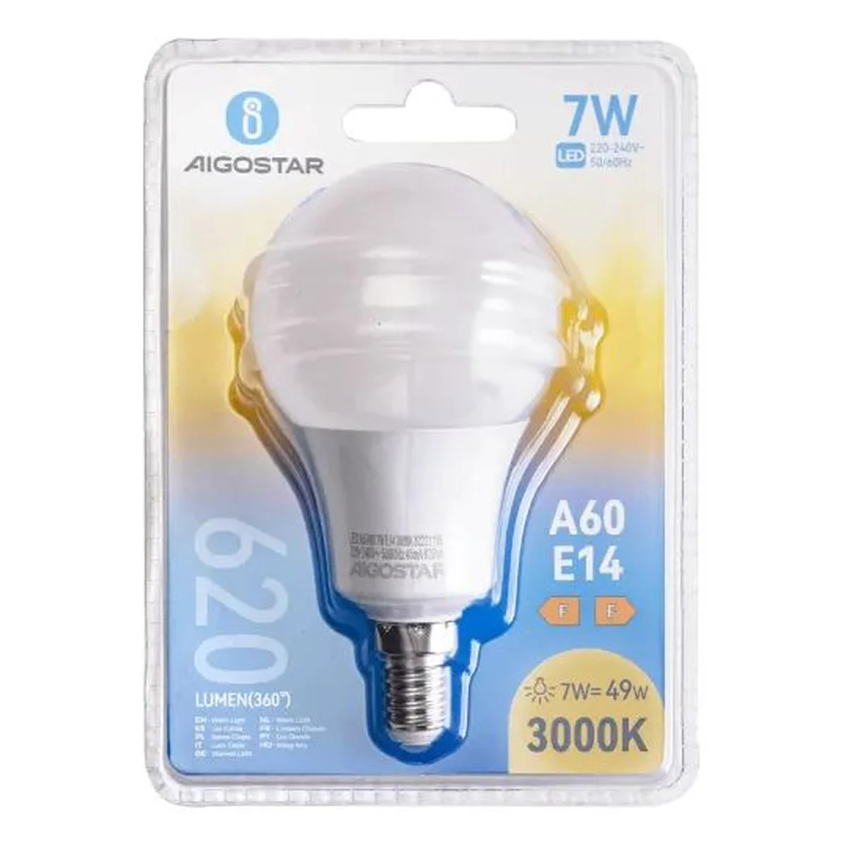 Aigostar LED Lampe A60 'Classic' E14, 7W