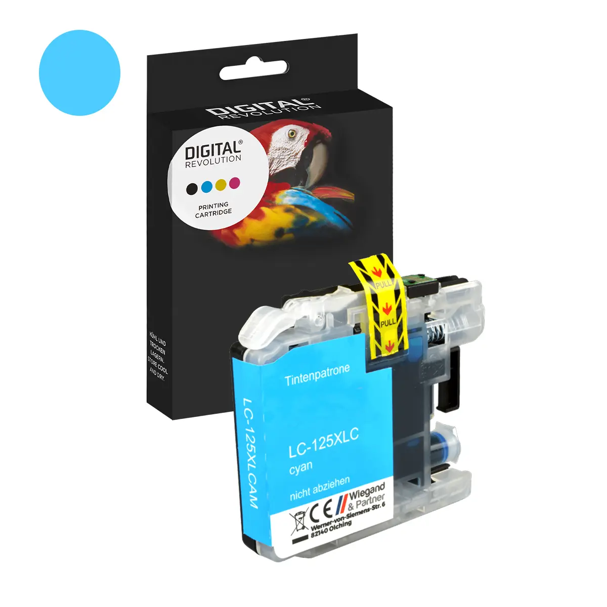 Brother LC-125 C - alternative Patrone 'cyan' 15,4 ml | 1.400 Seiten - Digital Revolution Brother LC-125 C - alternative Patrone 'cyan' 15,4 ml | 1.400 Seiten - Digital Revolution