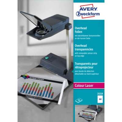 Avery Zweckform Overhead-Folien - A4, spezialbeschichtet, Stärke 0,10 mm, 50 Blatt