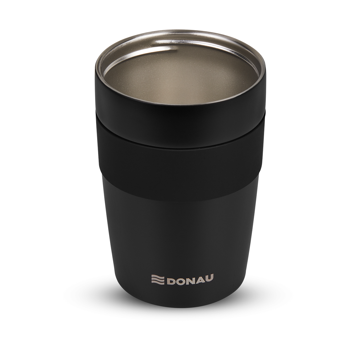 DONAU Thermobecher - 350 ml, Edelstahl, schwarz