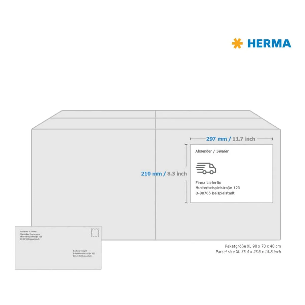 HERMA Universaletiketten - 210 x 297 mm, weiß, ablösbar, matt, 100 Stück