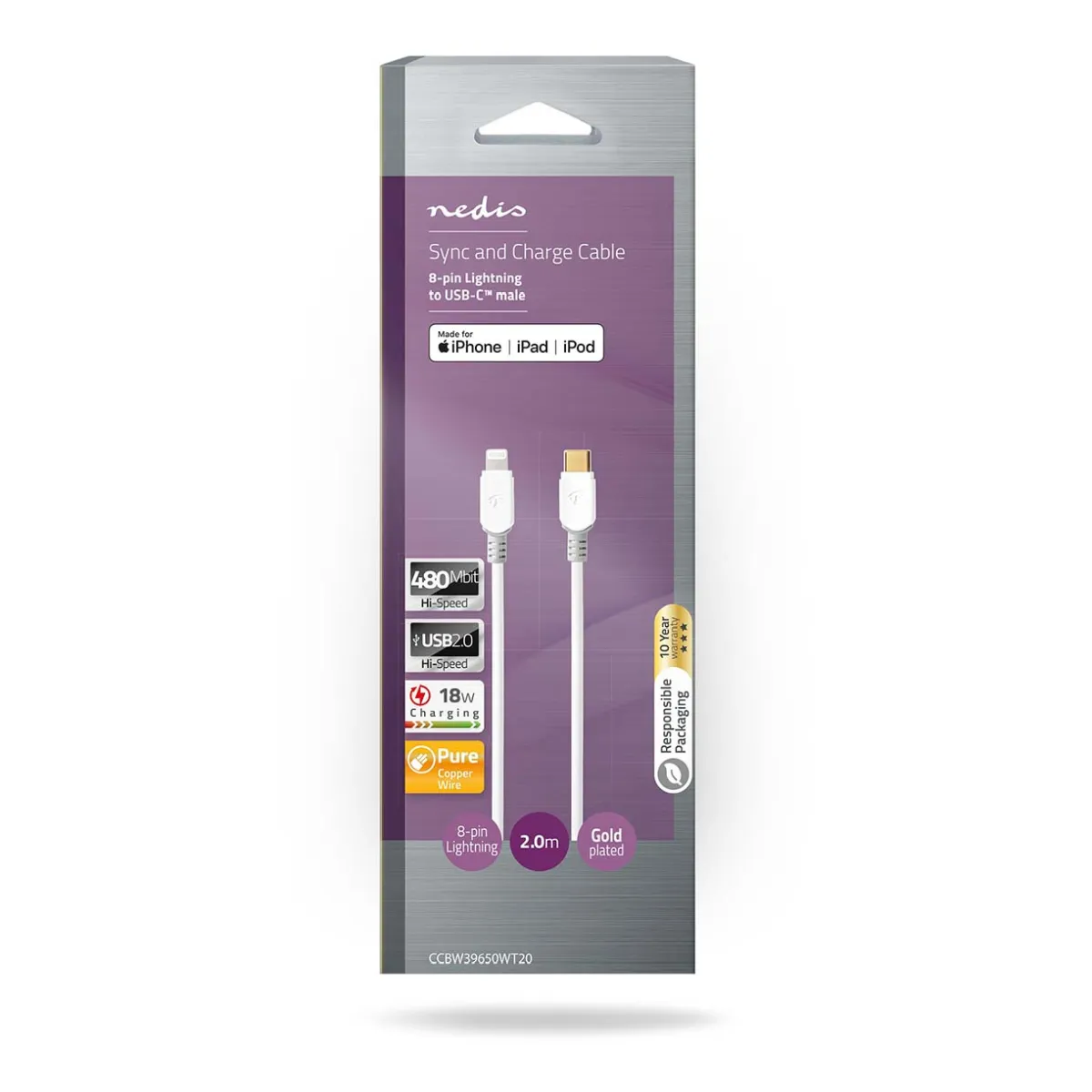 Nedis Lightning Kabel