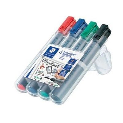 Flipchart-Marker Lumocolor® 356, nachfüllbar, 2 mm, STAEDTLER Box mit 4 Farben