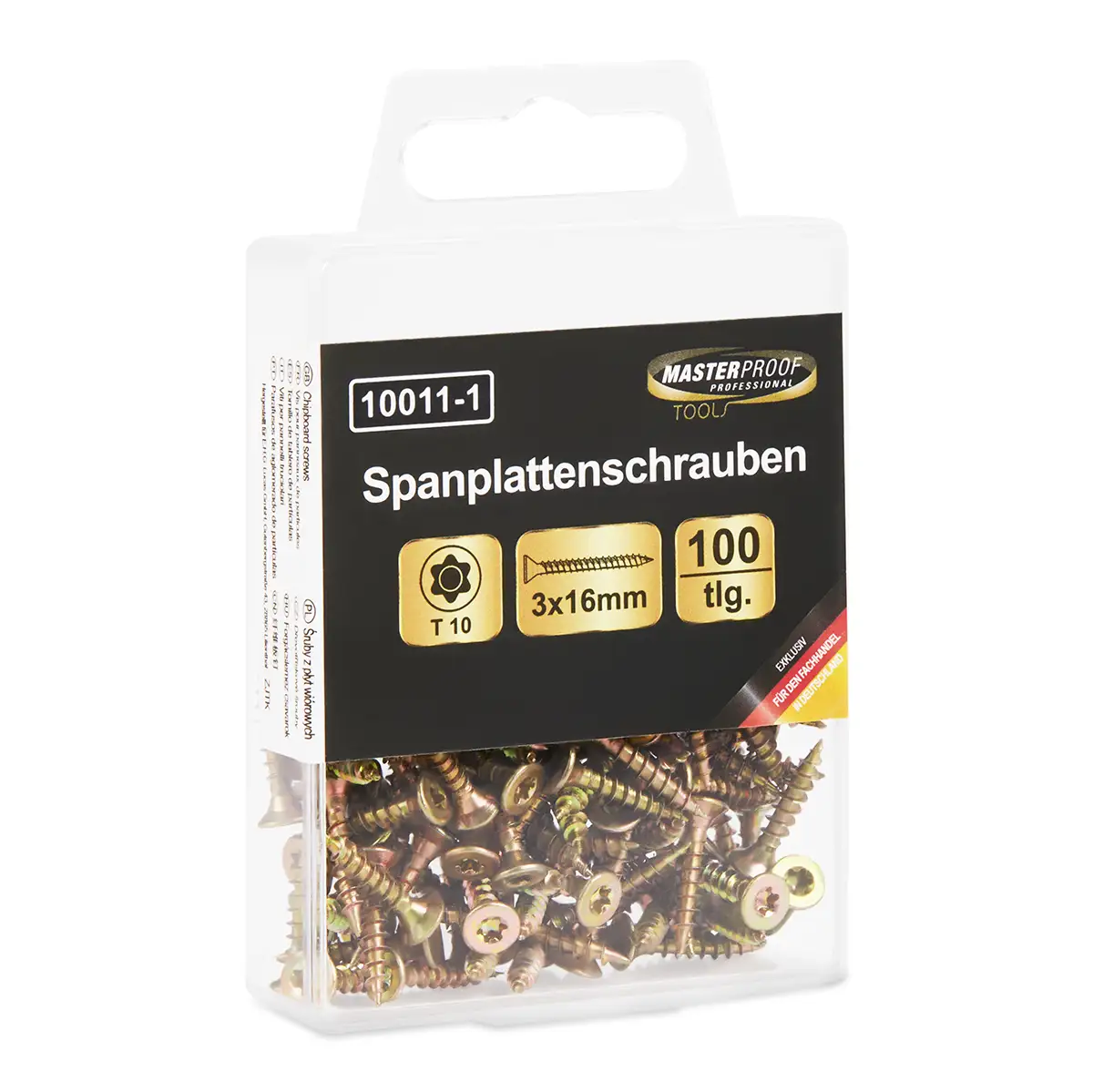 Masterproof Spanplattenschrauben, 4,0x20mm, 75 Stück Trx