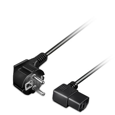 Goobay Netzkabel, schwarz, 2,0 Meter