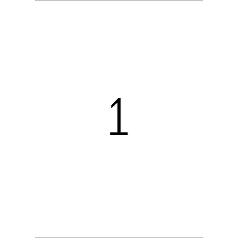 HERMA Folienetiketten - 420 x 297 mm, A3, weiß, strapazierfähig, extrem stark haftend, matt, 40 Stück