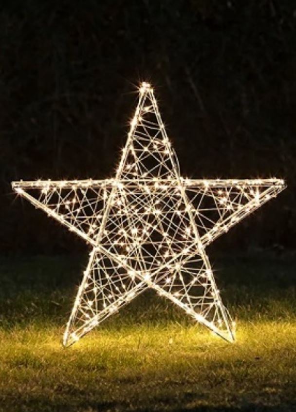 Stern aus Metalldraht 190 LED H 60 cm
