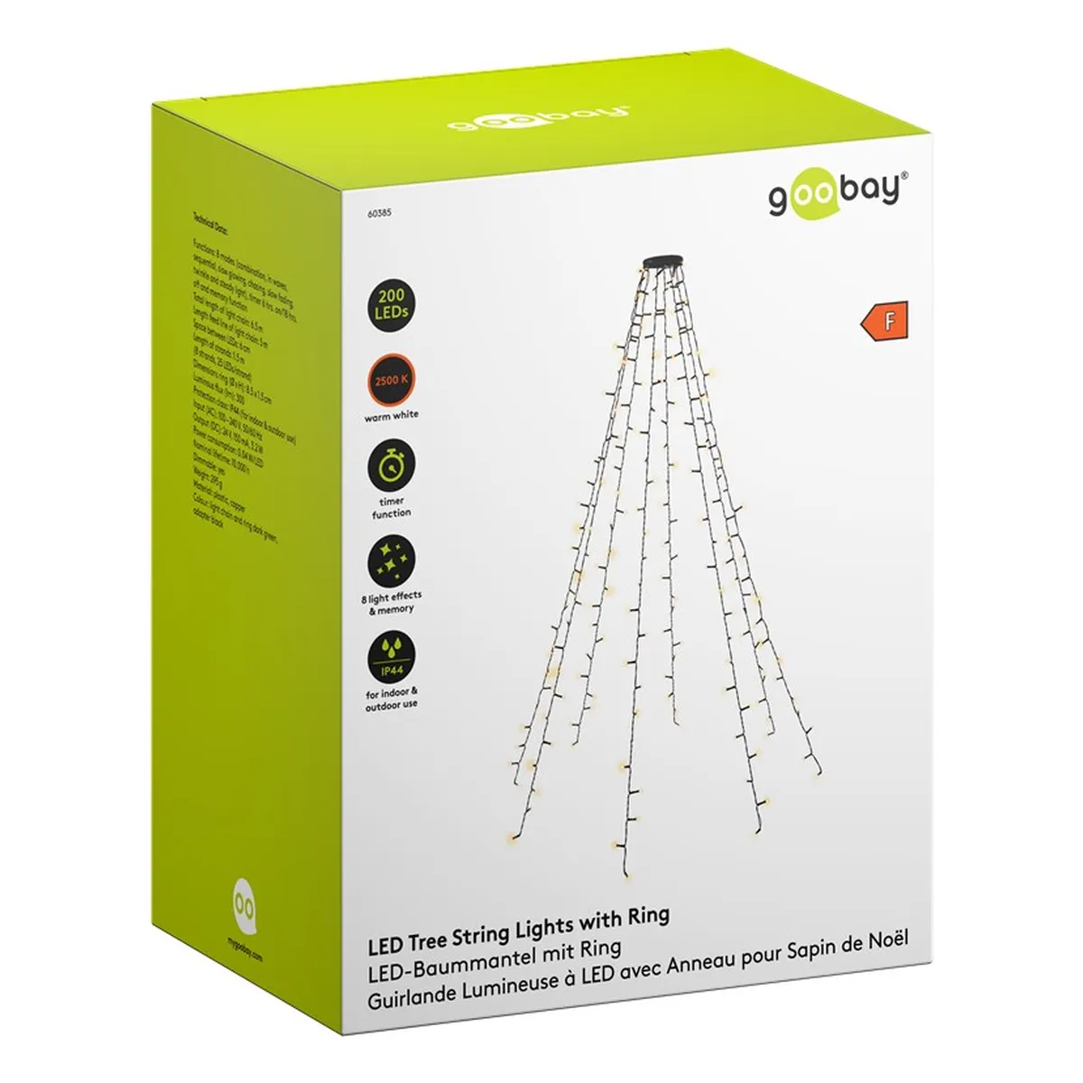 Goobay 200 LED-Baummantel mit Ring