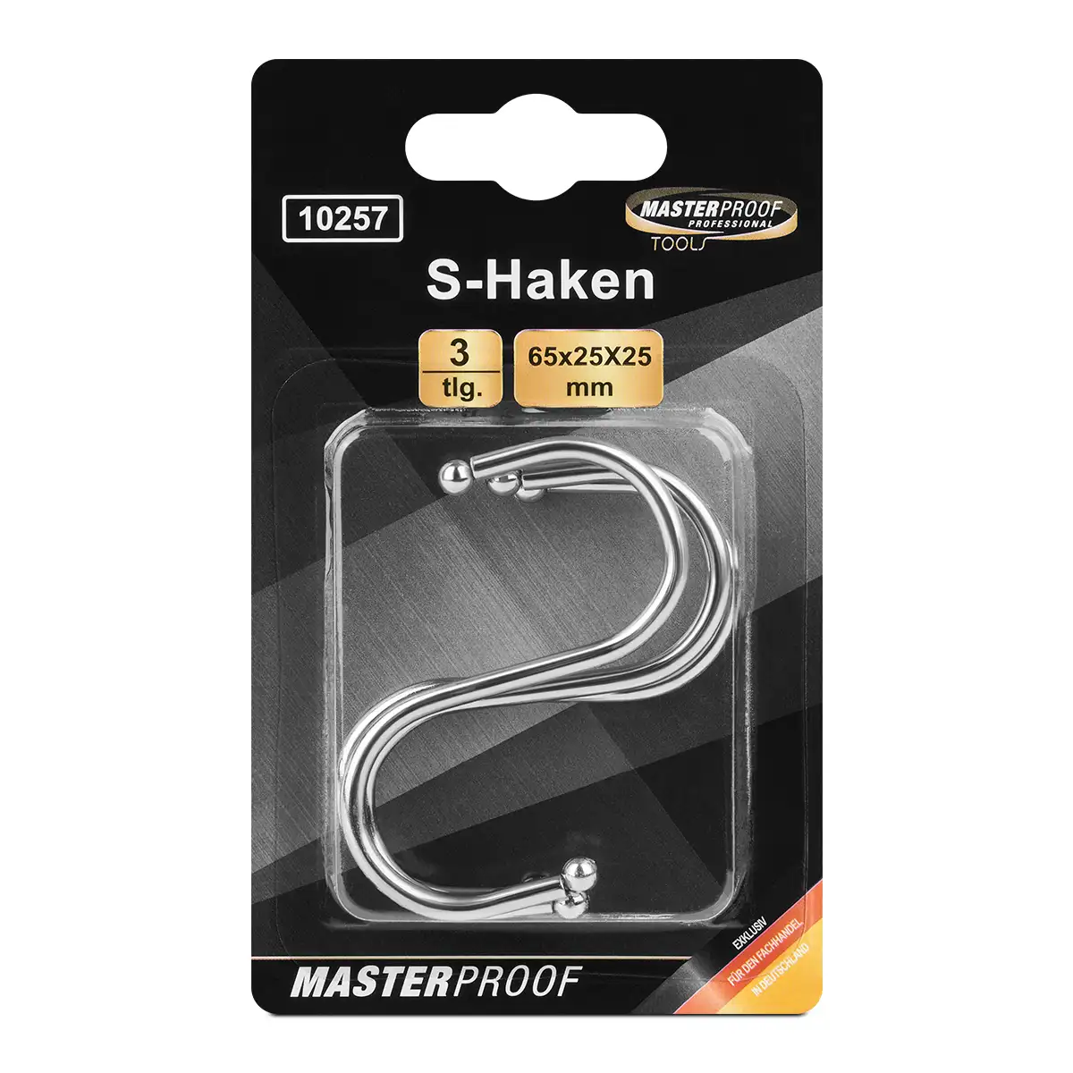 Masterproof S-Haken, 3 Stück